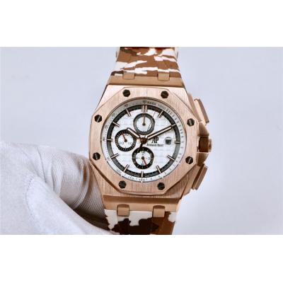 Replica  Royal Oak Offshore A21J Automatic Movement   Mens Watch White Dial Rubber Strap B E62