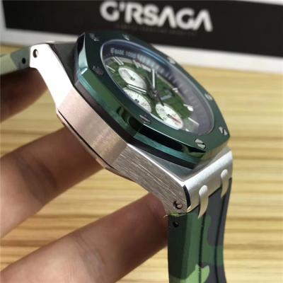 Replica  Royal Oak  A21J Automatic Movement   Mens Watch Green Dial Rubber Strap E73