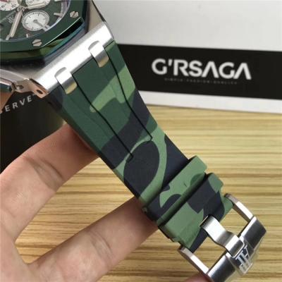 Replica  Royal Oak  A21J Automatic Movement   Mens Watch Green Dial Rubber Strap E73