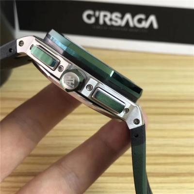 Replica  Royal Oak  A21J Automatic Movement   Mens Watch Green Dial Rubber Strap E73