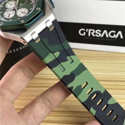 Replica  Royal Oak  A21J Automatic Movement   Mens Watch Green Dial Rubber Strap E73