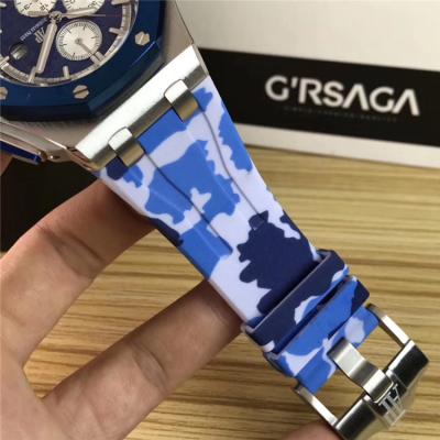 Replica  Royal Oak  A21J Automatic Movement   Mens Watch Blue Dial Rubber Strap E74