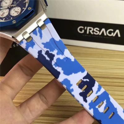 Replica  Royal Oak  A21J Automatic Movement   Mens Watch Blue Dial Rubber Strap E74