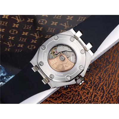 Replica  Royal Oak  A21J Automatic Movement  Mens Watch White Dial Rubber Strap E83