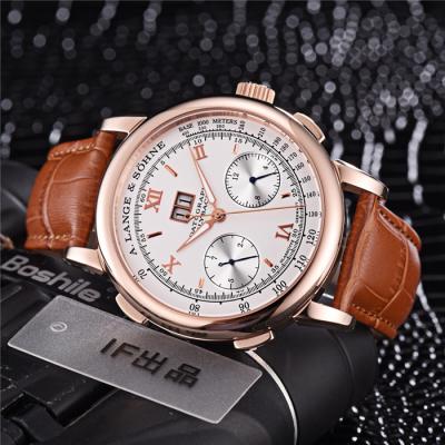 Replica Gig Dage Datograph 403.035 Automatic Mens Watch Rose Gold Brown Leather