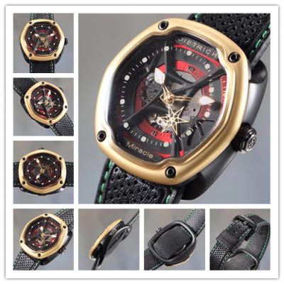 Replica Dietrich Organic Time Miracle OT-M Miyota 82S7 Automatic Mens Watch PVD YG Leather Green