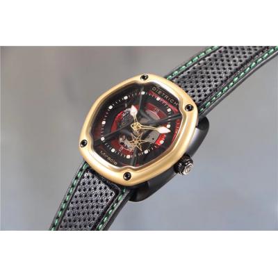 Replica Dietrich Organic Time Miracle OT-M Miyota 82S7 Automatic Mens Watch PVD YG Leather Green