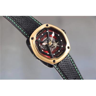 Replica Dietrich Organic Time Miracle OT-M Miyota 82S7 Automatic Mens Watch PVD YG Leather Green