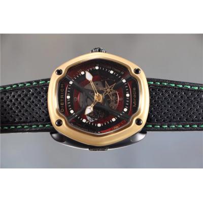 Replica Dietrich Organic Time Miracle OT-M Miyota 82S7 Automatic Mens Watch PVD YG Leather Green