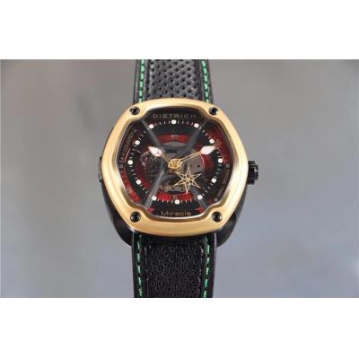 Replica Dietrich Organic Time Miracle OT-M Miyota 82S7 Automatic Mens Watch PVD YG Leather Green