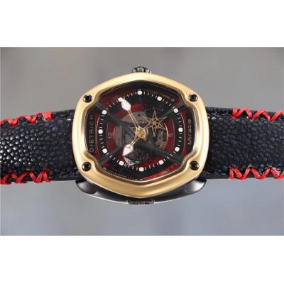 Replica Dietrich Organic Time Miracle OT-M Miyota 82S7 Automatic Mens Watch PVD YG Leather Red