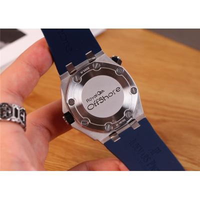 Replica  Royal Oak  A21J Automatic Movement  Mens Watch Blue Dial Rubber Strap A   E95