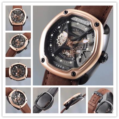 Replica Dietrich Organic Time Miracle OT-M Miyota 82S7 Automatic Mens Watch PVD RG Leather Brown