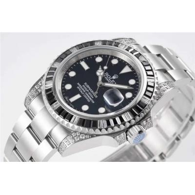 ROF 116610 Submariner A2836 Automatic Mens Watch Diamond Bezel Black Dial 904L Steel Case Bracelet Best Edition