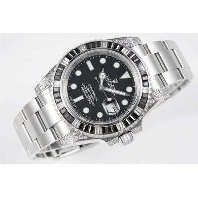 ROF 116610 Submariner A2836 Automatic Mens Watch Diamond Bezel Black Dial 904L Steel Case Bracelet Best Edition