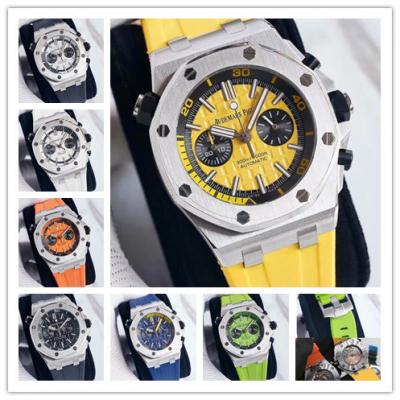 Replica  Royal Oak  A21J Automatic Movement Mens Watch Yellow Dial Rubber Strap E115