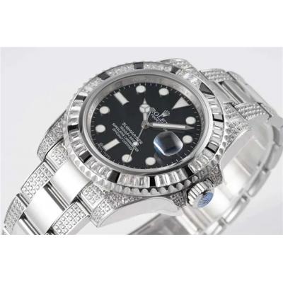 ROF 116610 Submariner A2836 Automatic Mens Watch Black Dial 904L Steel Diamond Bezel And Bracelet Best Edition