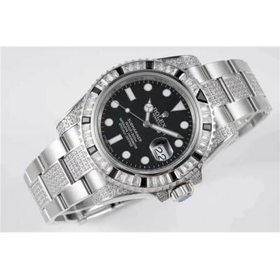 ROF 116610 Submariner A2836 Automatic Mens Watch Black Dial 904L Steel Diamond Bezel And Bracelet Best Edition