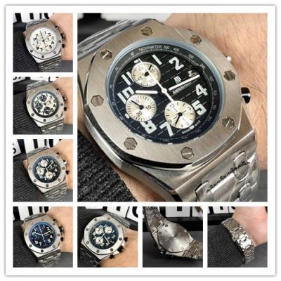 Replica  Royal Oak  Japan VK Quartz chronograph Mens Watch  Black Dial Stainless steel C  E119