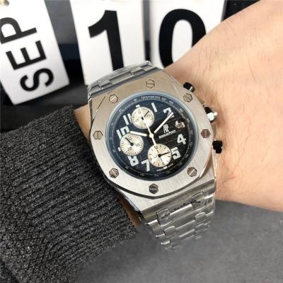 Replica  Royal Oak  Japan VK Quartz chronograph Mens Watch  Black Dial Stainless steel C  E119