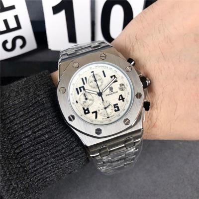 Replica  Royal Oak  Japan VK Quartz chronograph Mens Watch  Black Dial Stainless steel C  E119