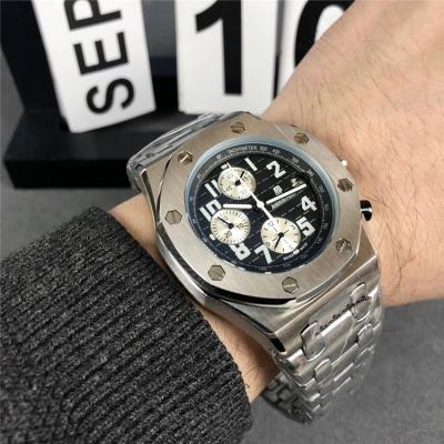 Replica  Royal Oak  Japan VK Quartz chronograph Mens Watch  Black Dial Stainless steel C  E119