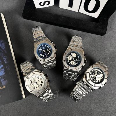 Replica  Royal Oak  Japan VK Quartz chronograph Mens Watch  Black Dial Stainless steel C  E119