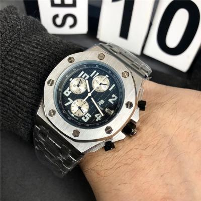 Replica  Royal Oak  Japan VK Quartz chronograph Mens Watch  Black Dial Stainless steel C  E119