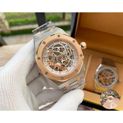 Replica Royal Oak  A21J Automatic Movement Mens Watch Skeleton Dial Rose Gold E126