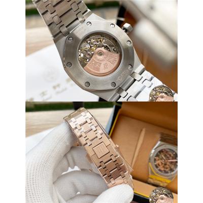 Replica Royal Oak  A21J Automatic Movement Mens Watch Skeleton Dial Rose Gold E126