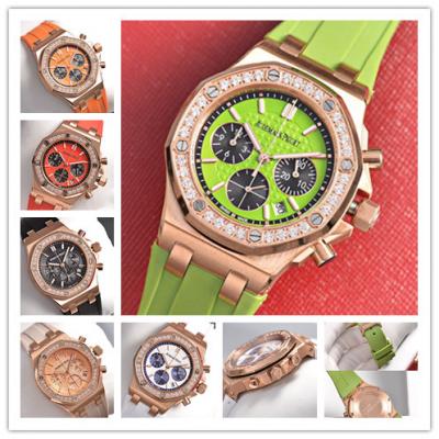 Replica Royal Oak Offshore A21J Automatic Movement Womens Watch Green Dial Rubber Strap A E127