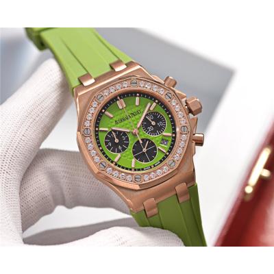 Replica Royal Oak Offshore A21J Automatic Movement Womens Watch Green Dial Rubber Strap A E127