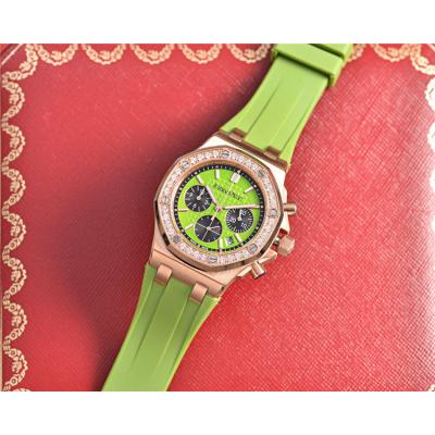 Replica Royal Oak Offshore A21J Automatic Movement Womens Watch Green Dial Rubber Strap A E127