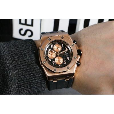 Replica Royal Oak Offshore A21J Automatic Movement Mens Watch Black  Dial Rubber Strap  E132