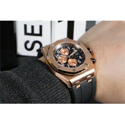 Replica Royal Oak Offshore A21J Automatic Movement Mens Watch Black  Dial Rubber Strap  E132