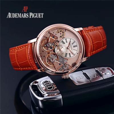 Replica Royal Oak  A21J Automatic Movement Mens Watch Tourbillon Dial Leather  Strap A E135