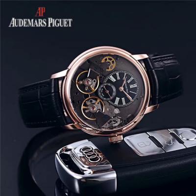 Replica Royal Oak  A21J Automatic Movement Mens Watch Tourbillon Dial Leather  Strap A E135