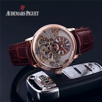 Replica Royal Oak  A21J Automatic Movement Mens Watch Tourbillon Dial Leather  Strap A E135