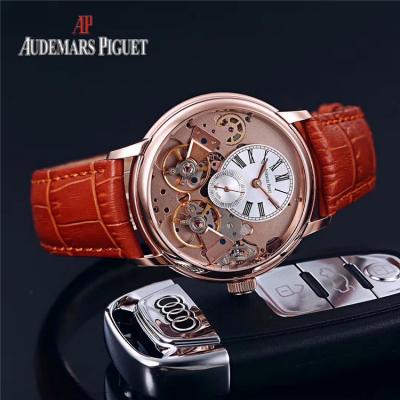 Replica Royal Oak  A21J Automatic Movement Mens Watch Tourbillon Dial Leather  Strap A E135