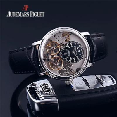 Replica Royal Oak  A21J Automatic Movement Mens Watch Tourbillon Dial Leather  Strap B E135