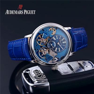 Replica Royal Oak  A21J Automatic Movement Mens Watch Tourbillon Dial Leather  Strap B E135