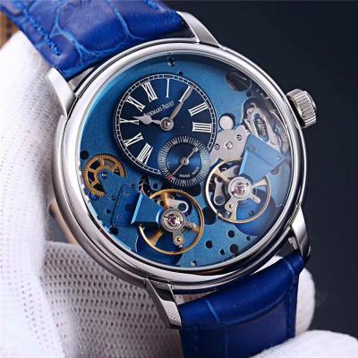 Replica Royal Oak  A21J Automatic Movement Mens Watch Tourbillon Dial Leather  Strap B E135