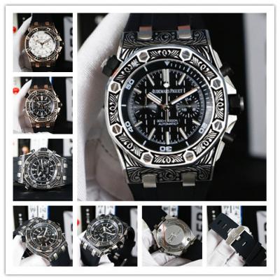 Replica  Royal Oak Japan  Quartz chronograph  Movement Mens Watch  Black  Dial Rubber Strap  E146