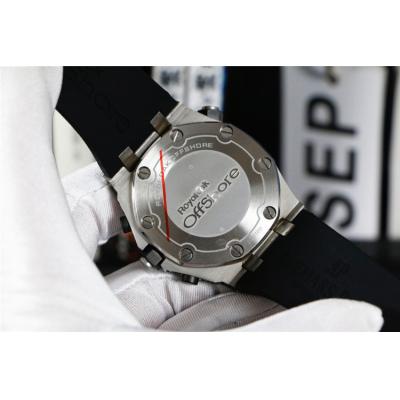 Replica  Royal Oak Japan  Quartz chronograph  Movement Mens Watch  Black  Dial Rubber Strap  E146