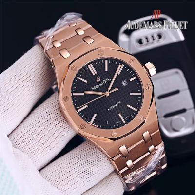 Replica Royal Oak  Miyota A8215 Automatic Movement Mens Watch Blue Dial Rose Gold E154