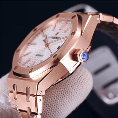 Replica Royal Oak  Miyota A8215 Automatic Movement Mens Watch Blue Dial Rose Gold E154