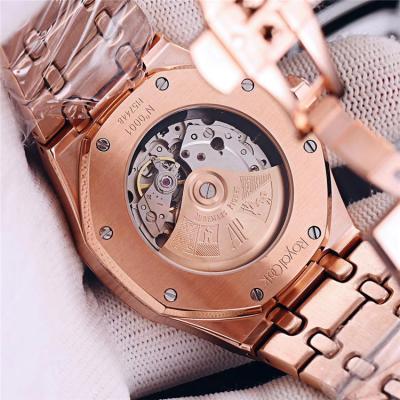 Replica Royal Oak  Miyota A8215 Automatic Movement Mens Watch Blue Dial Rose Gold E154