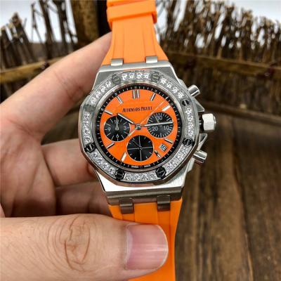 Replica  Royal Oak Offshore Japan Quartz chronograph  Movement Womens Watch Black Dial Rubber Strap  B E156