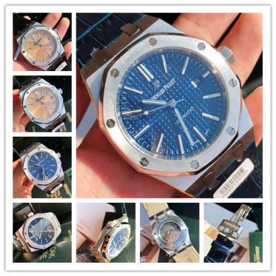 Replica Royal Oak  Miyota A8215 Automatic Movement Mens Watch Blue  Dial Leather Strap B E159