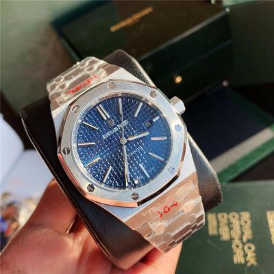 Replica Royal Oak  Miyota A8215 Automatic Movement Mens Watch Champagne Dial Leather Strap D E159